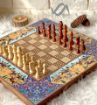 تصویر  مهره شطرنج چوبی ساده