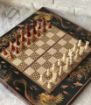 تصویر  تخته نرد شطرنج طرح ققنوس 